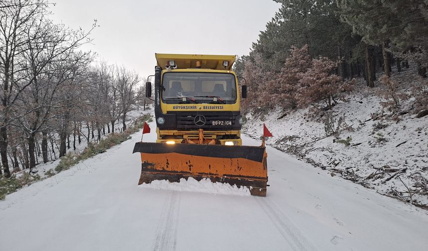 Eskişehir'in kırsalı beyaza büründü