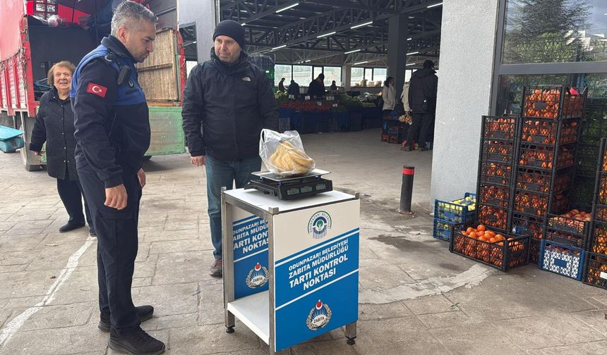 Odunpazarı'nda pazarlara 'Tartı Kontrol Noktası' kuruldu