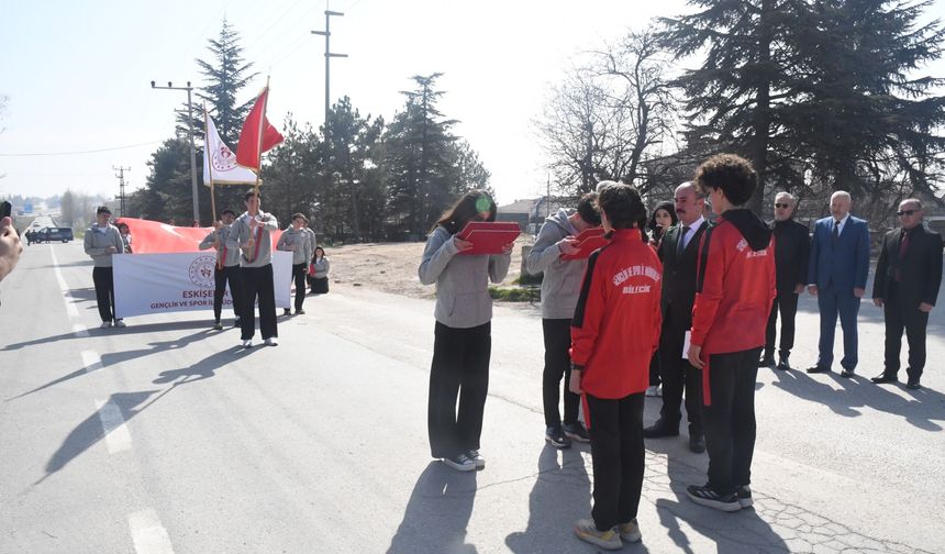 Çanakkale emaneti Eskişehir'den Ankara'ya uğurlandı