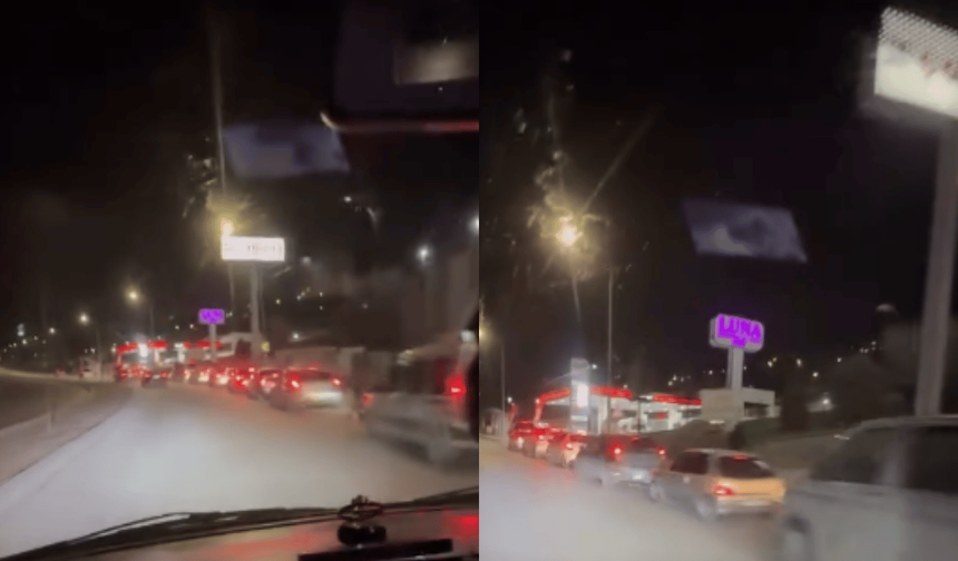 Eskişehir'de istasyonlarda yakıt kuyruğu... Zam öncesi hareketlilik