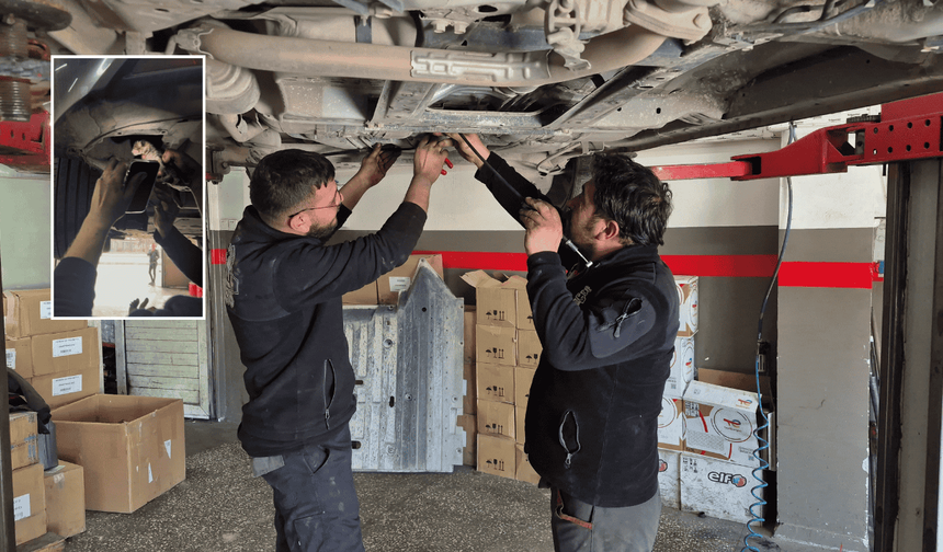 Eskişehir'de tamire giden araçtan çıkan minik cana çırak yuva oldu