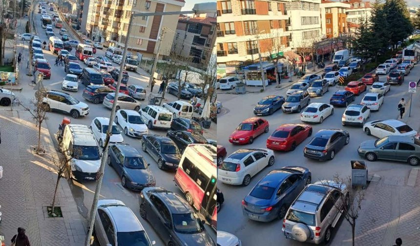 Eskişehir'de maç yoğunluğu, trafiği çileye çevirdi