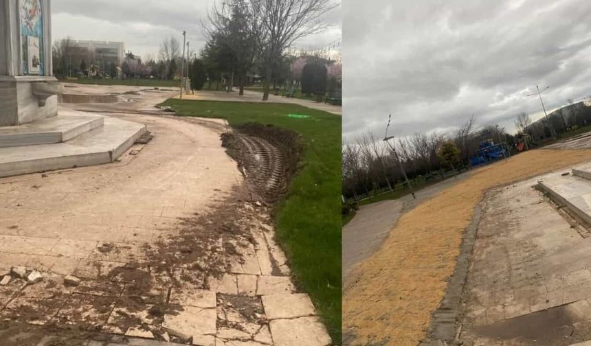Dede Korkut Parkı'nın son hali vatandaşların tepkisini çekti