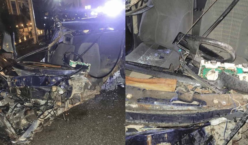 Eskişehir plakalı otomobil bariyerlere saplandı: Arka koltuktan fırlayan vatandaş olay yerinde can verdi