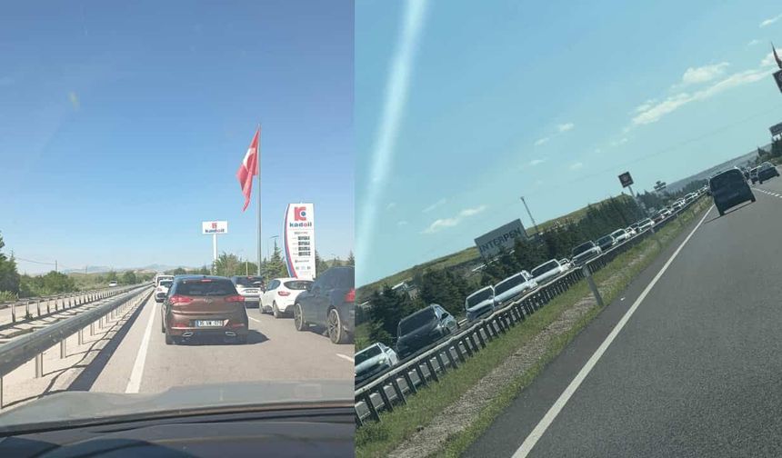Eskişehir'de dönüş çilesi başladı... Bayram sonrası yollarda uzun kuyruklar oluştu