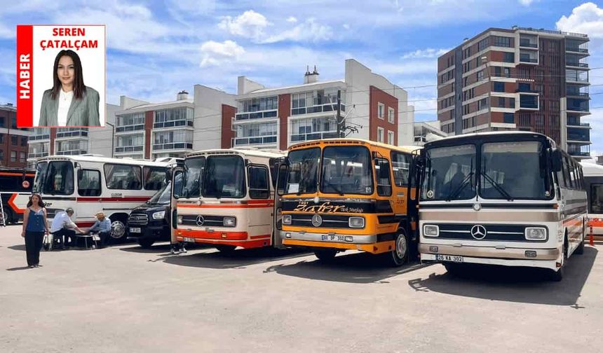 Klasik otobüsler Eskişehir’de nostalji rüzgarı estirdi