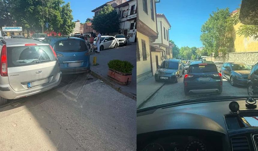 Bayramda Odunpazarı'na akın ettiler: Araç yoğunluğu trafiği kilitledi