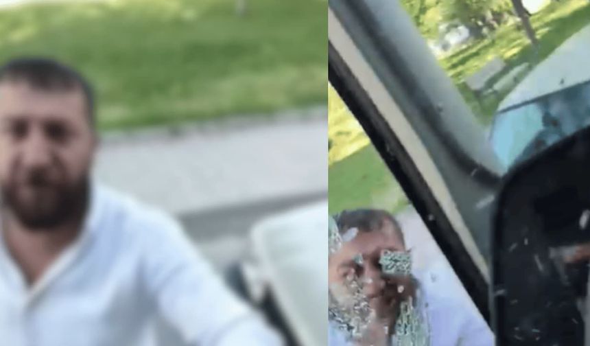 Eskişehir trafiğinde korku dolu anlar: Yumruk atarak camı kırdı, içerideki sürücüye saldırdı