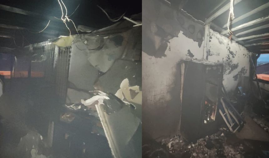 Eskişehir'de apartmanın teras katı alev alev yandı!