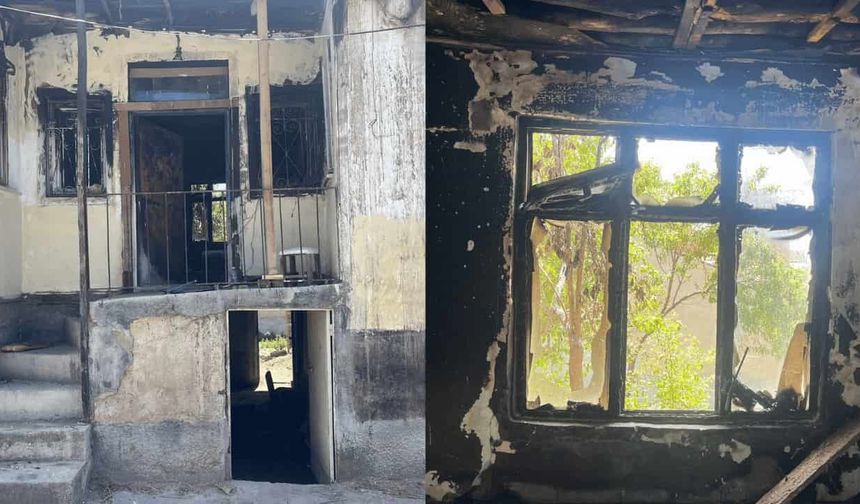 Eskişehir'de çıkan yangın her şeyi kül etti, iki çocuklu aile yardım bekliyor