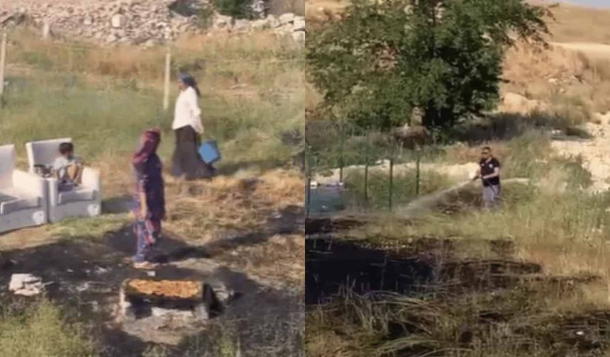 Eskişehir'de mangal ateşi yangına neden oldu