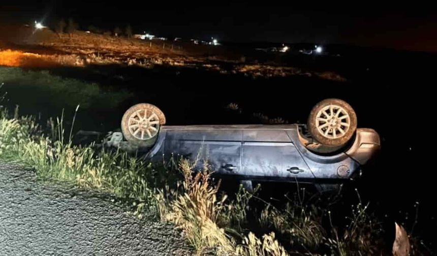 Eskişehir'de otomobil şarampole yuvarlandı