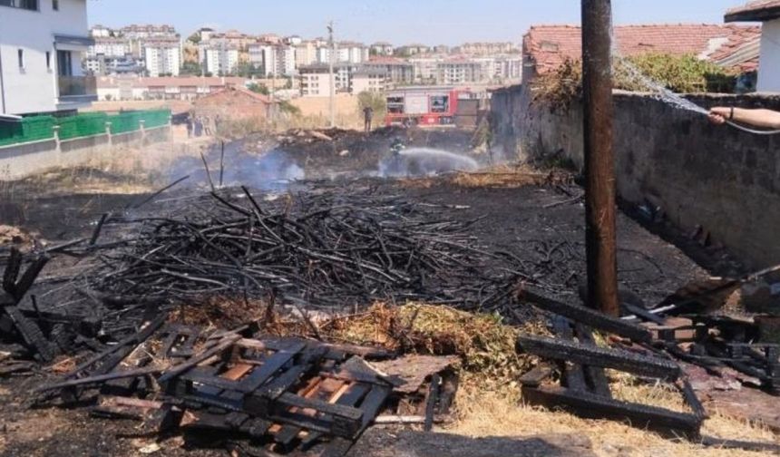 Eskişehir'de işçinin dikkatsizliği koca bahçeyi küle çevirdi