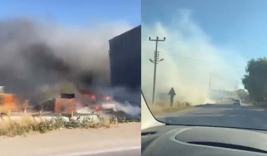 Eskişehir'deki hobi bahçelerinde yangın: Birden fazla alan alevler altında