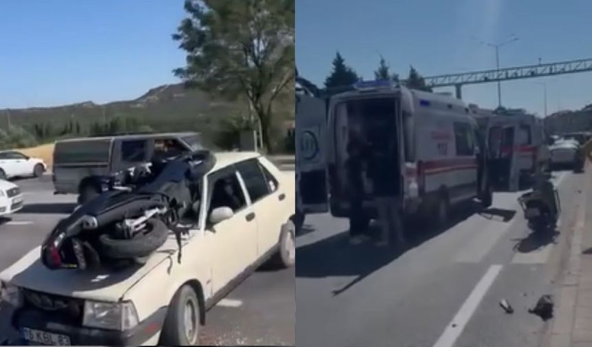 Eskişehir'de öğrenci yurdu önünde korkutan kaza