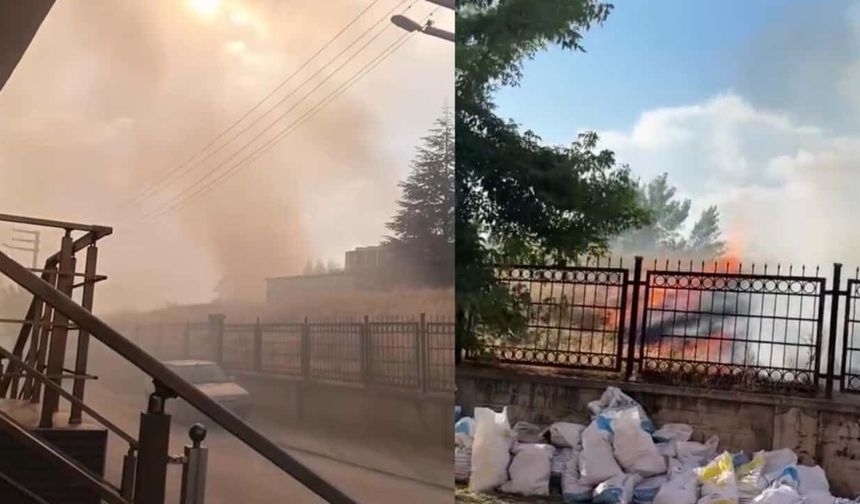 Eskişehir'de bir yangın daha! Kuru otlar aniden tutuştu