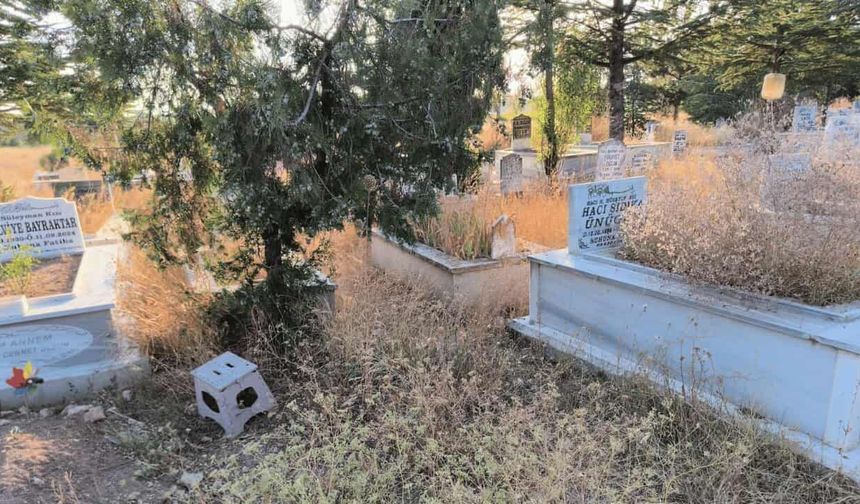 Eskişehir’de mezarlığın içler acısı hali tepki çekti