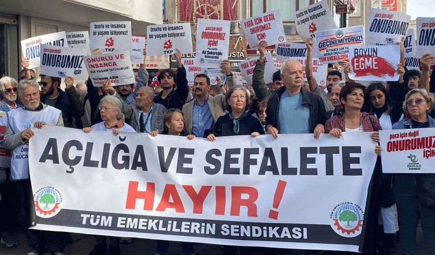 Eskişehir'de emekliler Ali Şekeroğlu için toplandı: "Bu ölüme neden olan yoksulluğu lanetliyor ve protesto ediyoruz"