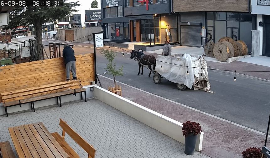 Eskişehir'de at arabasıyla sanayideki dükkanları soydular