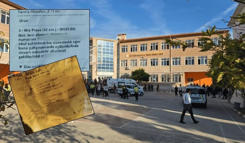Eskişehir'de yemek siparişleri üzerinden kan donduran tehdit: "Manisa'daki okul saldırısını biz düzenledik..."