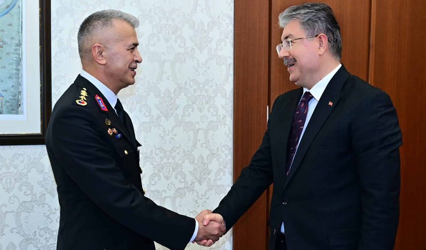 İl Jandarma Komutanlığına atanan Ergün'den, Vali Yılmaz'a ziyaret