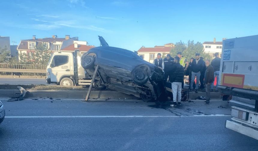 Eskişehir’de ters dönen araçta sıkışmıştı: Ekipler seferber oldu