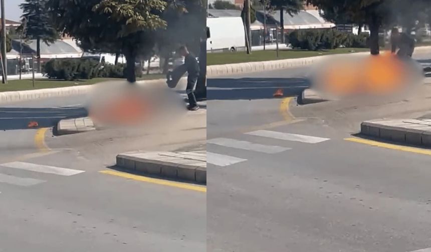 Eskişehir’de korkunç olay: Kendini ateşe verdi!