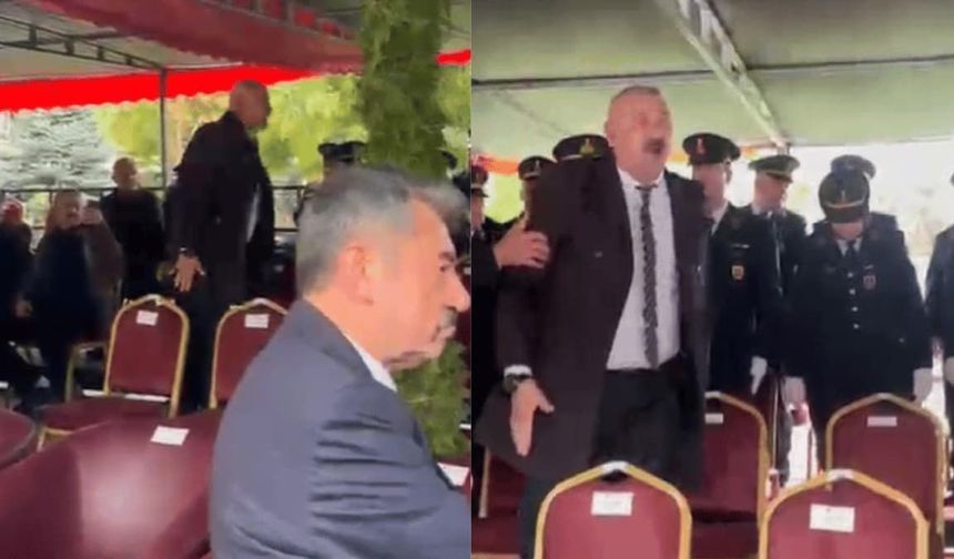 Eskişehir'de şehit babasından protokol tepkisi