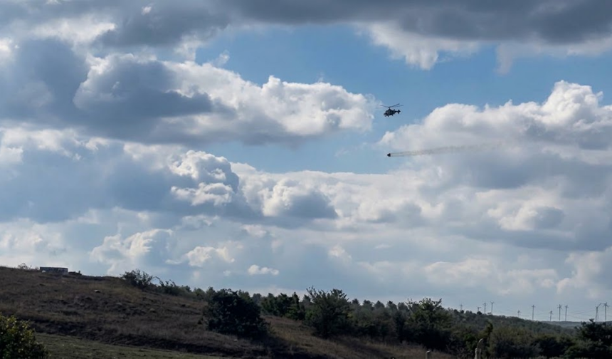 Eskişehir’de orman yangını: Helikopterle müdahale ediliyor