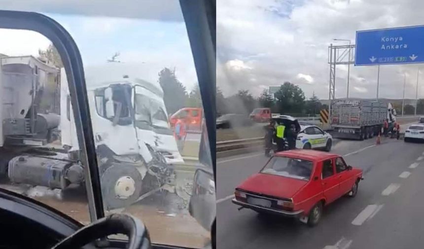 Eskişehir Çevre Yolu'nda iki kamyon çarpıştı