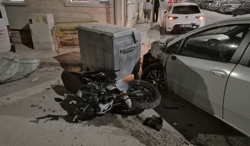Eskişehir’de feci kaza: Motosikletli havaya savrulup başka araca çarptı