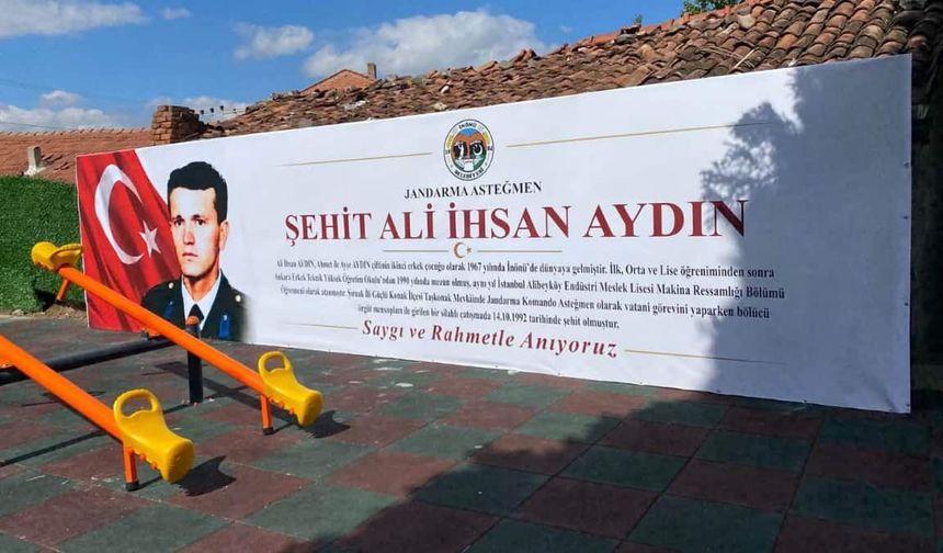 İnönü Belediyesi’nden çocuk parkına şehit panosu: “İsimleri nesillerin hafızasında yaşasın”