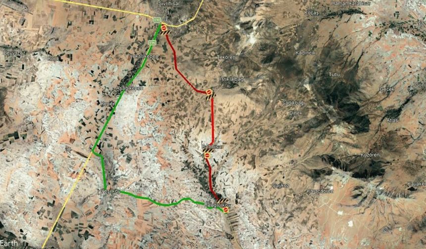 Sivrihisar-Çeltik yolu 20 gün boyunca trafiğe kapatılacak