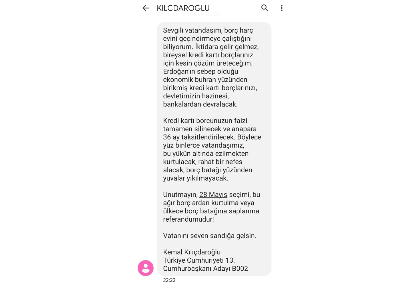 SDF_Kılıcdaroglu_sms