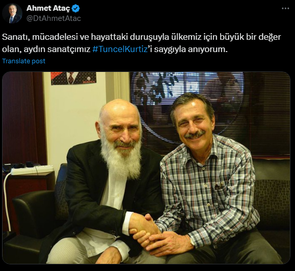 Ahmet Ataç Anma Mesajı