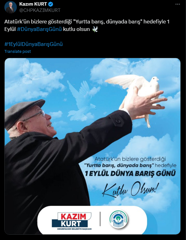 Kazım Kurt 1 Eylül