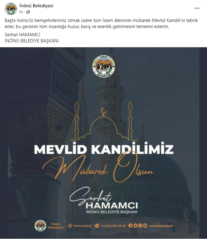 Serhat Hamamcı Mevlid Mesajı