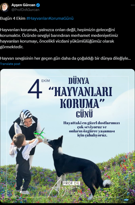 Ayşen Gürcan Hayvanları Koruma Günü