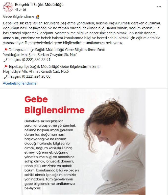 Eskişehir Gebe Bilgilendirme Sınıfı