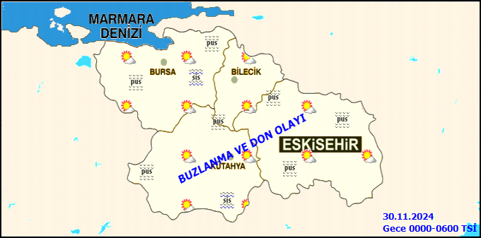 Eskişehir Hava Durumu 29 Kasım