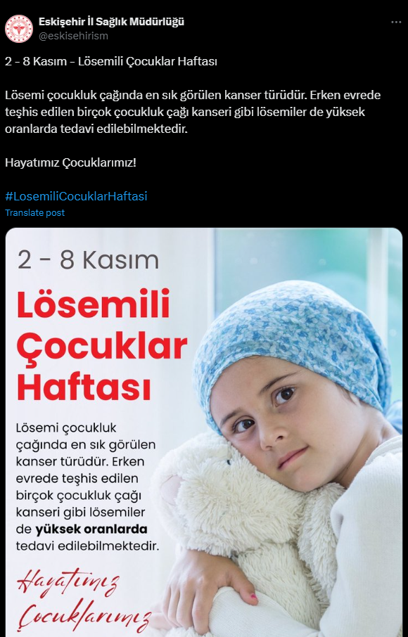 Lösemili Çocuklar Haftası