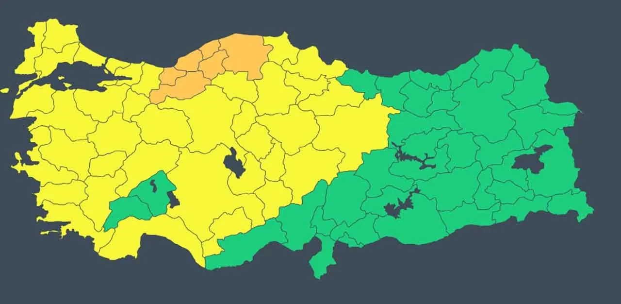 Sarı Kodlu Uyarı 23 Kasım