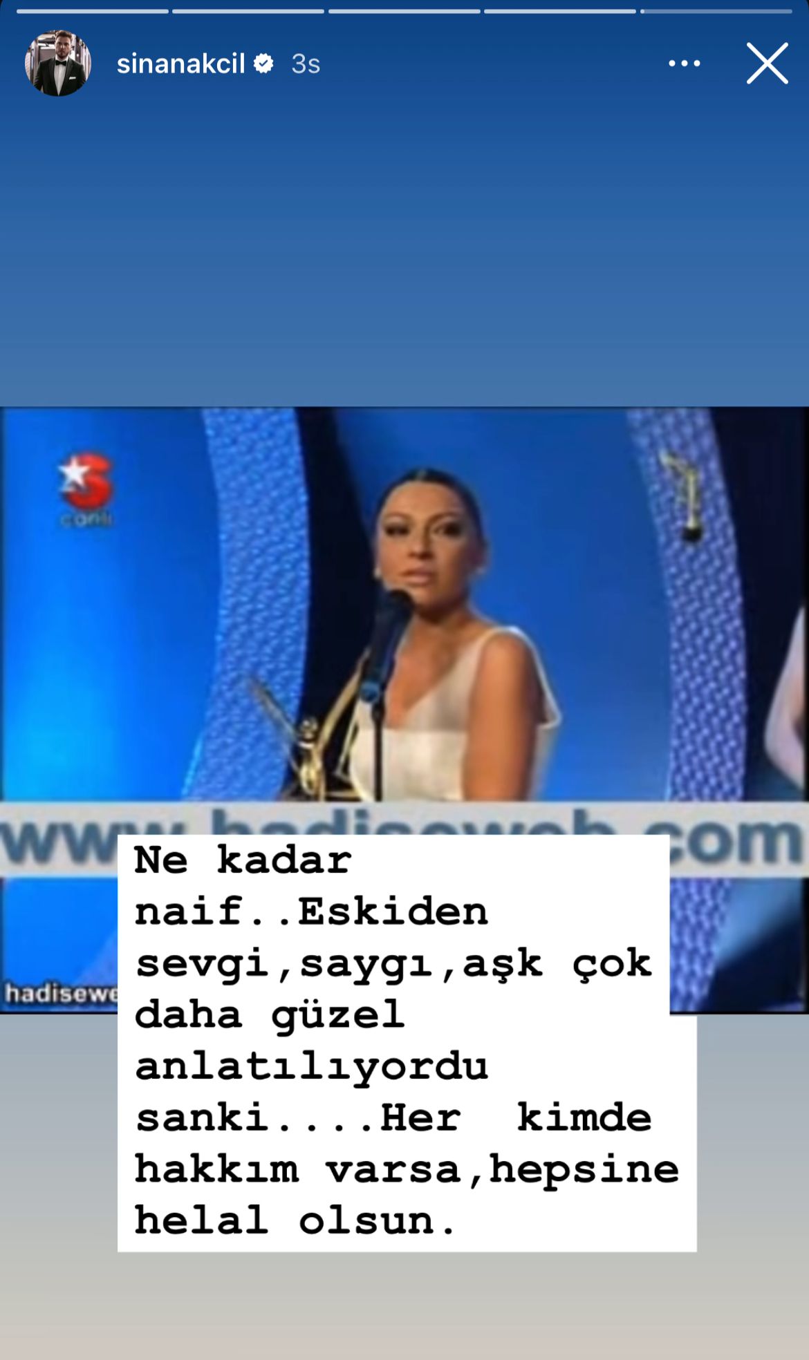 Sinan Akçıl Hadise'yi Paylaştı! O Paylaşım Şaşırttı-1