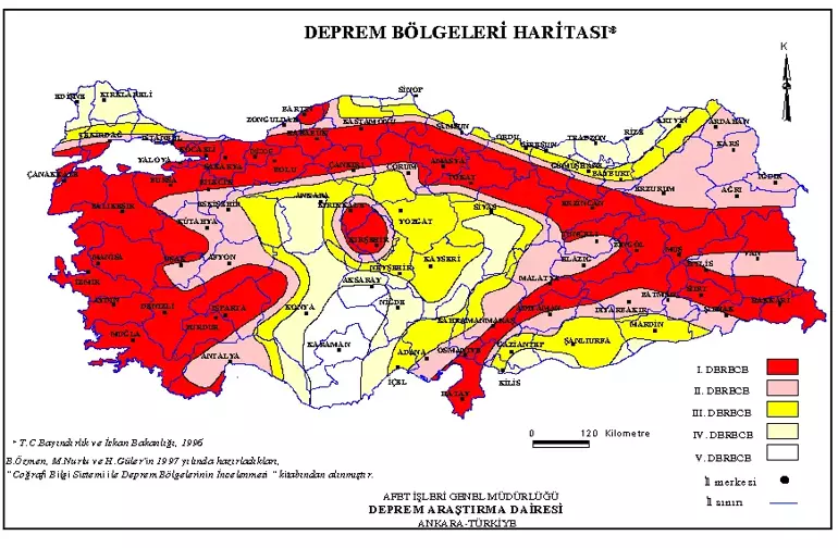 Değrem Bölgeleri Haritası