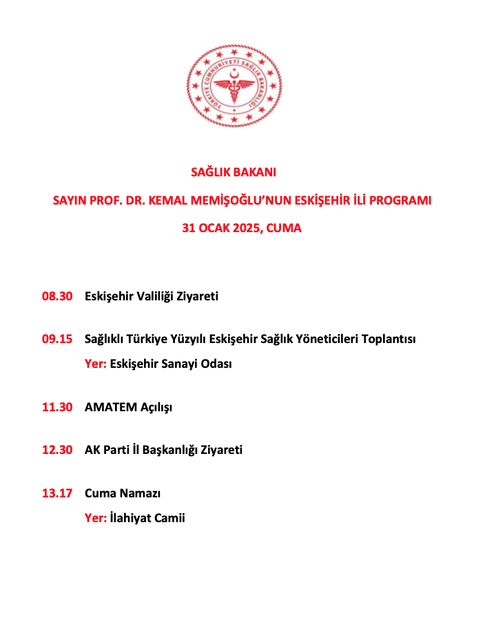 sağlık bakanı program