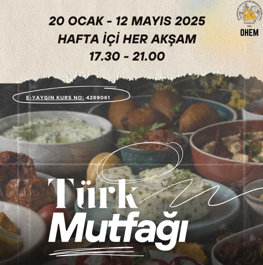 Eskişehir'de Türk Mutfağı Kursu Başlıyor