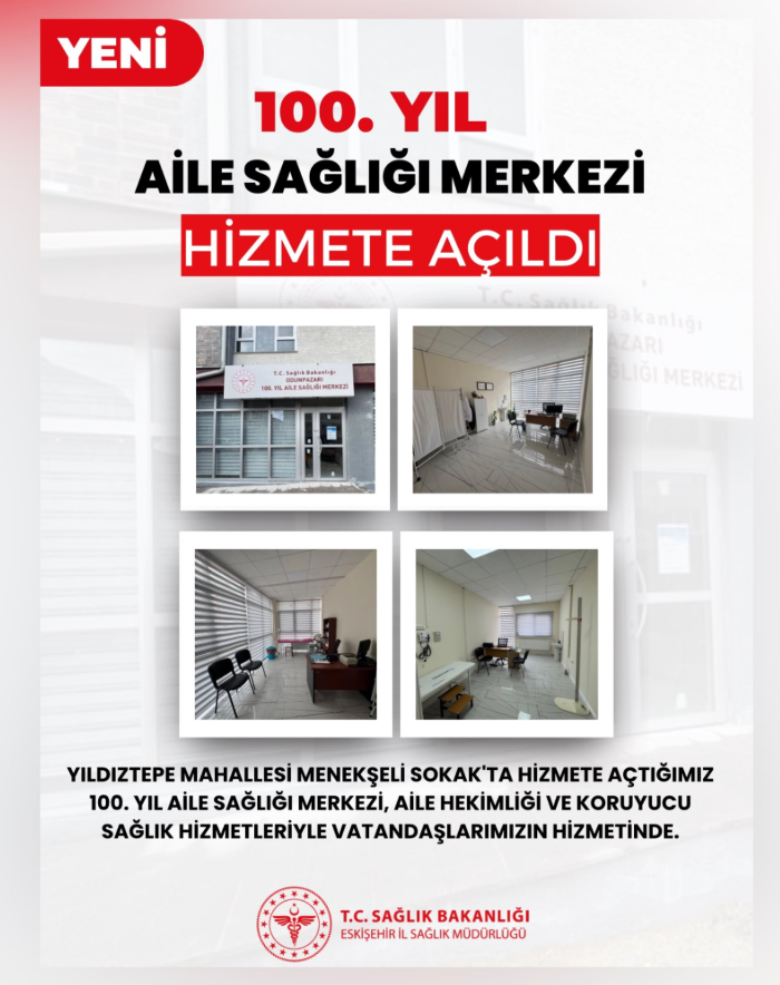 Eskişehir'de Yeni Aile Sağlığı Merkezi Açıldı