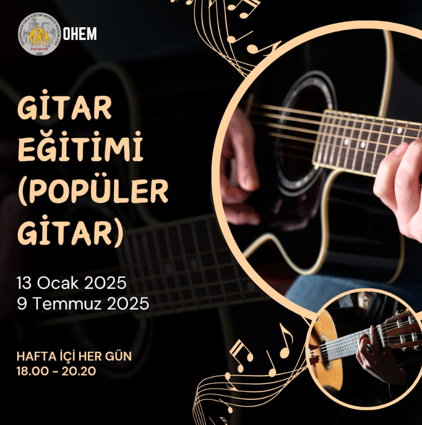 Odunpazarı'nda Popüler Gitar Kursu Kayıtları Başladı