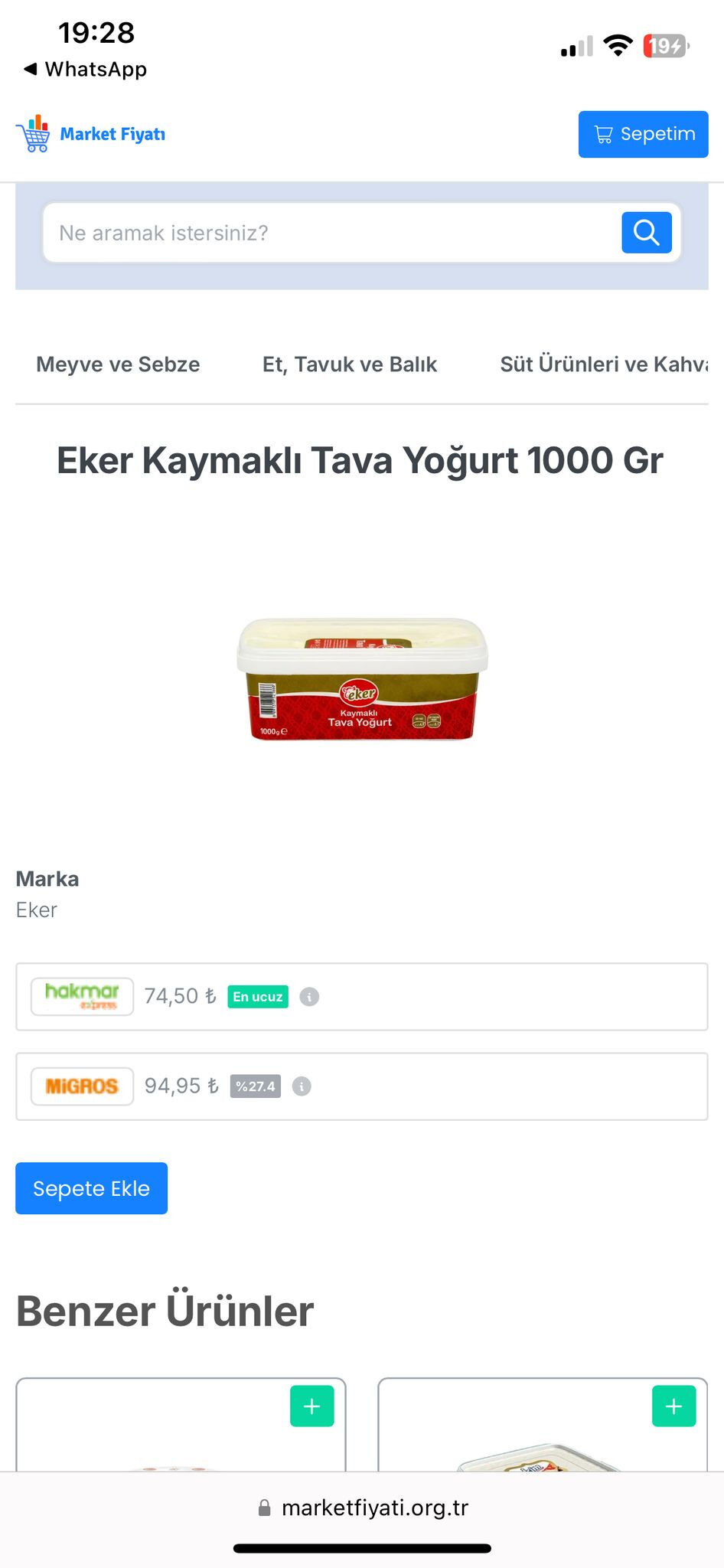 Market Fiyatları 2