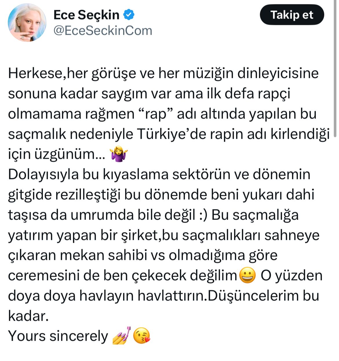 Ünlü Şarkıcı Ece Seçkin'den Şoke Eden Sözler Doya Doya Havlayın, Havlattırın Dedi-1